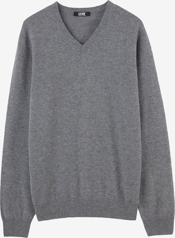 GOBI Cashmere Pullover 'Men's Essential Cashmere V-Neck Sweater' in Grau: Vorderseite