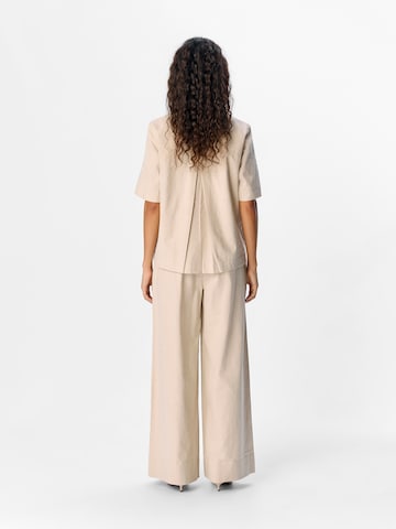 Wide leg Pantaloni 'OBJViggo' di OBJECT in beige