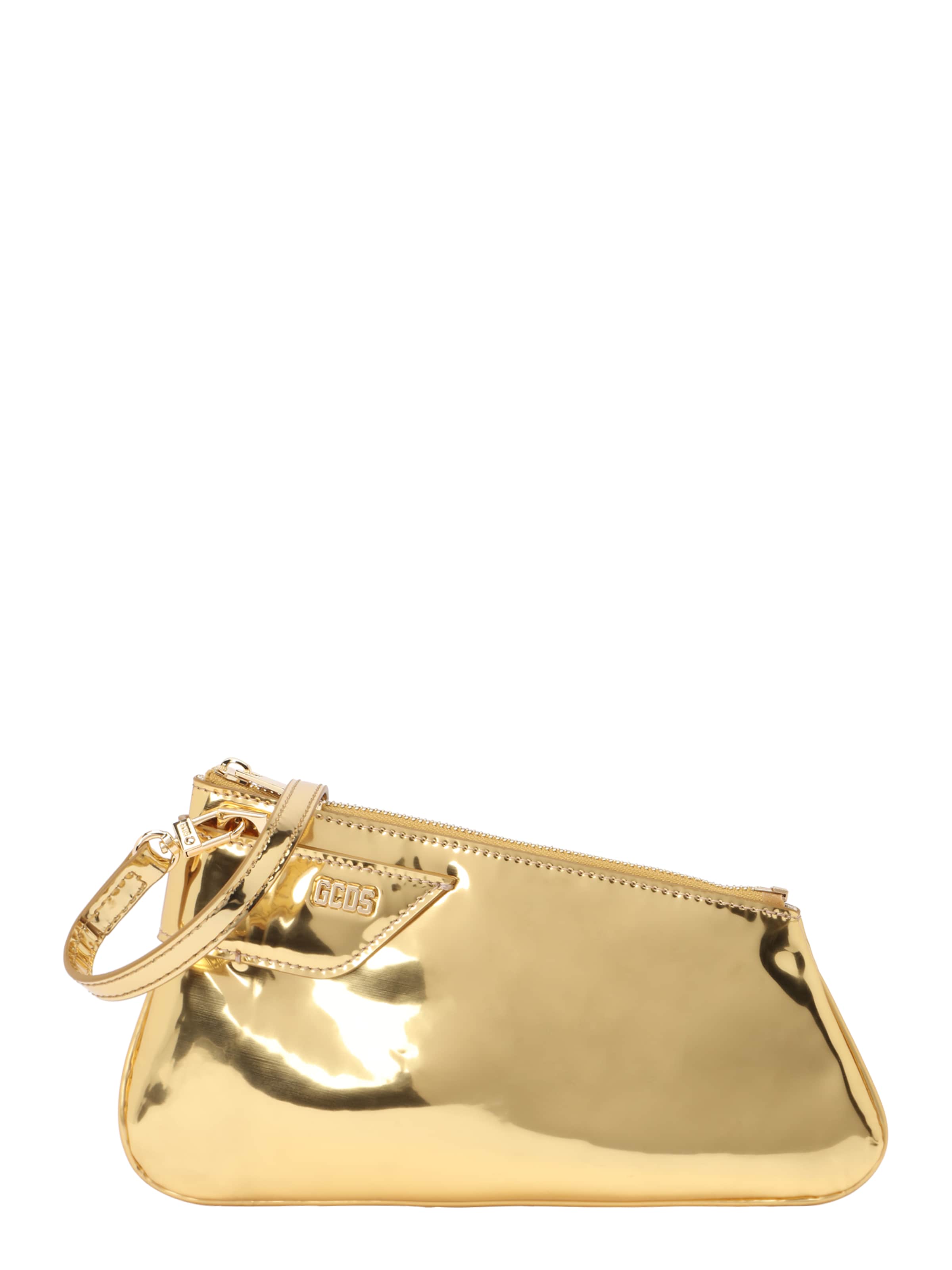 GCDS Τσάντα ώμου σε χρυσό: μπροστά