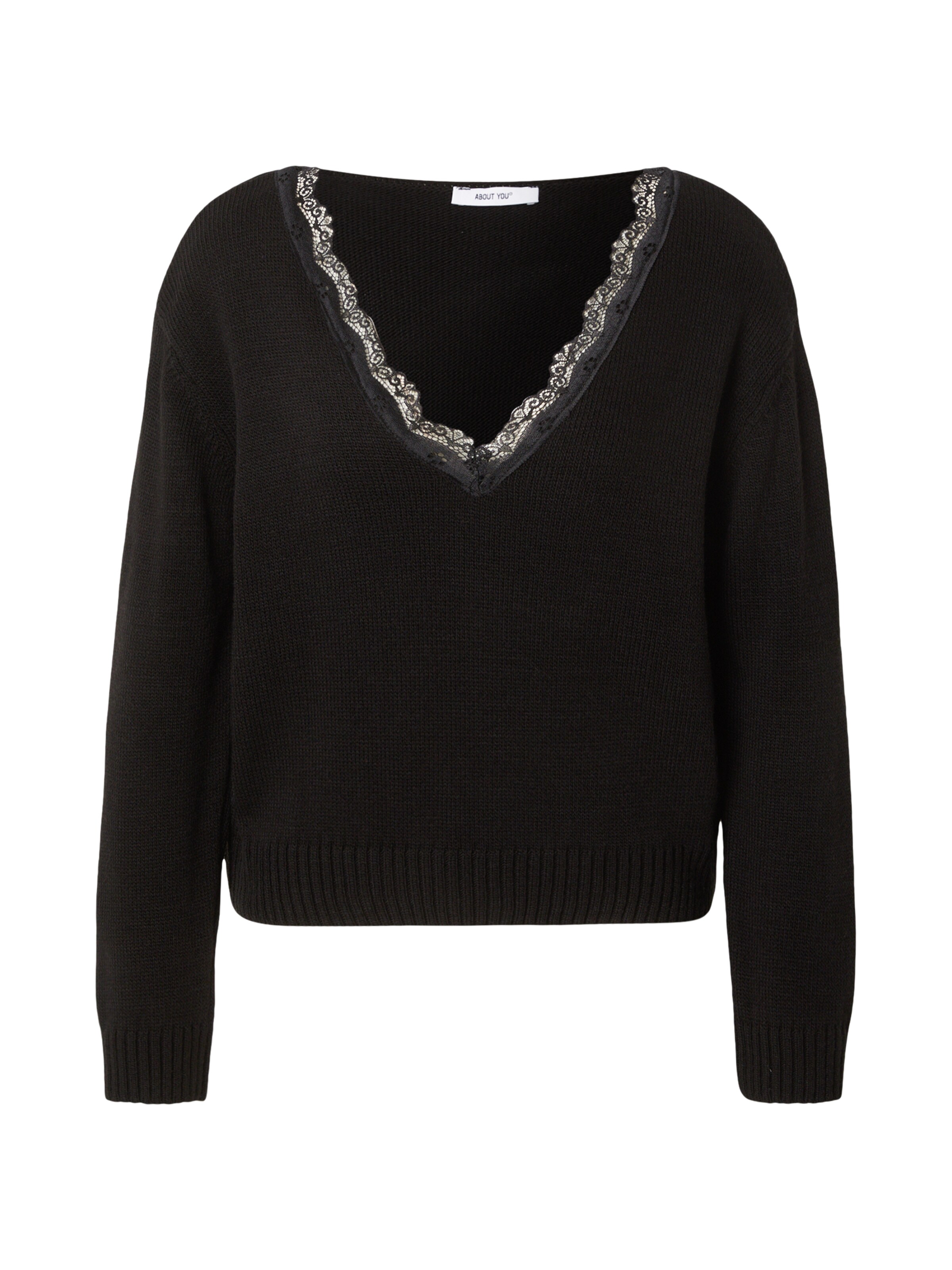 ABOUT YOU Pulóver 'Iliana' - fekete: elől