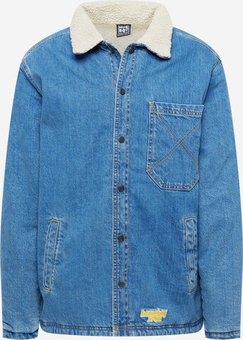 HOMEBOY Демисезонная куртка 'SHERPA Jacket Denim' в Синий: спереди