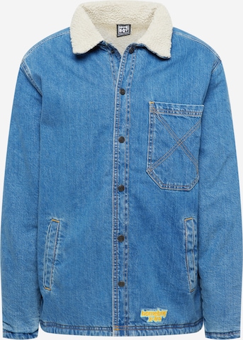 HOMEBOYPrijelazna jakna 'SHERPA Jacket Denim' - plava boja: prednji dio