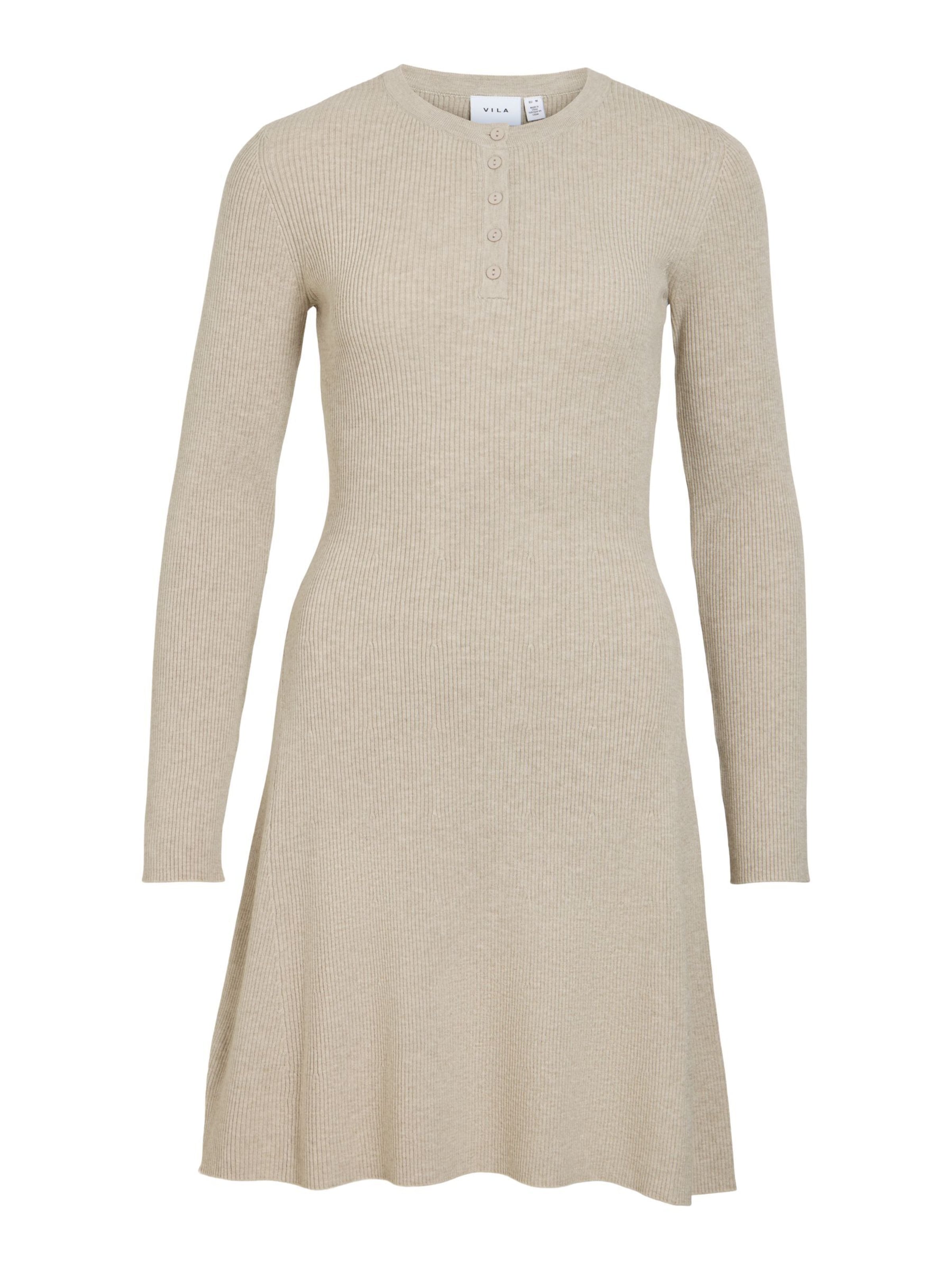 VILA - Vestido de punto 'VIKERRY' en beige: frente