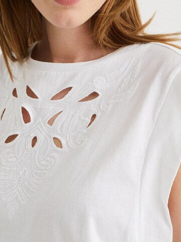 T-shirt WE Fashion en blanc