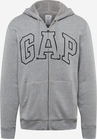 GAP Кофта на молнии в Серый: спереди