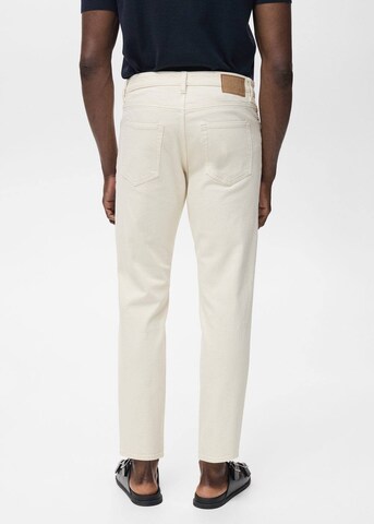 MANGO MAN Tapered Jeans 'Ben' in Beige