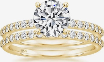 ROUGEMONT Jewellery Ring 'Funkelnder Moissanit Verlobungsring 2 Ringe' in Gold: Vorderseite