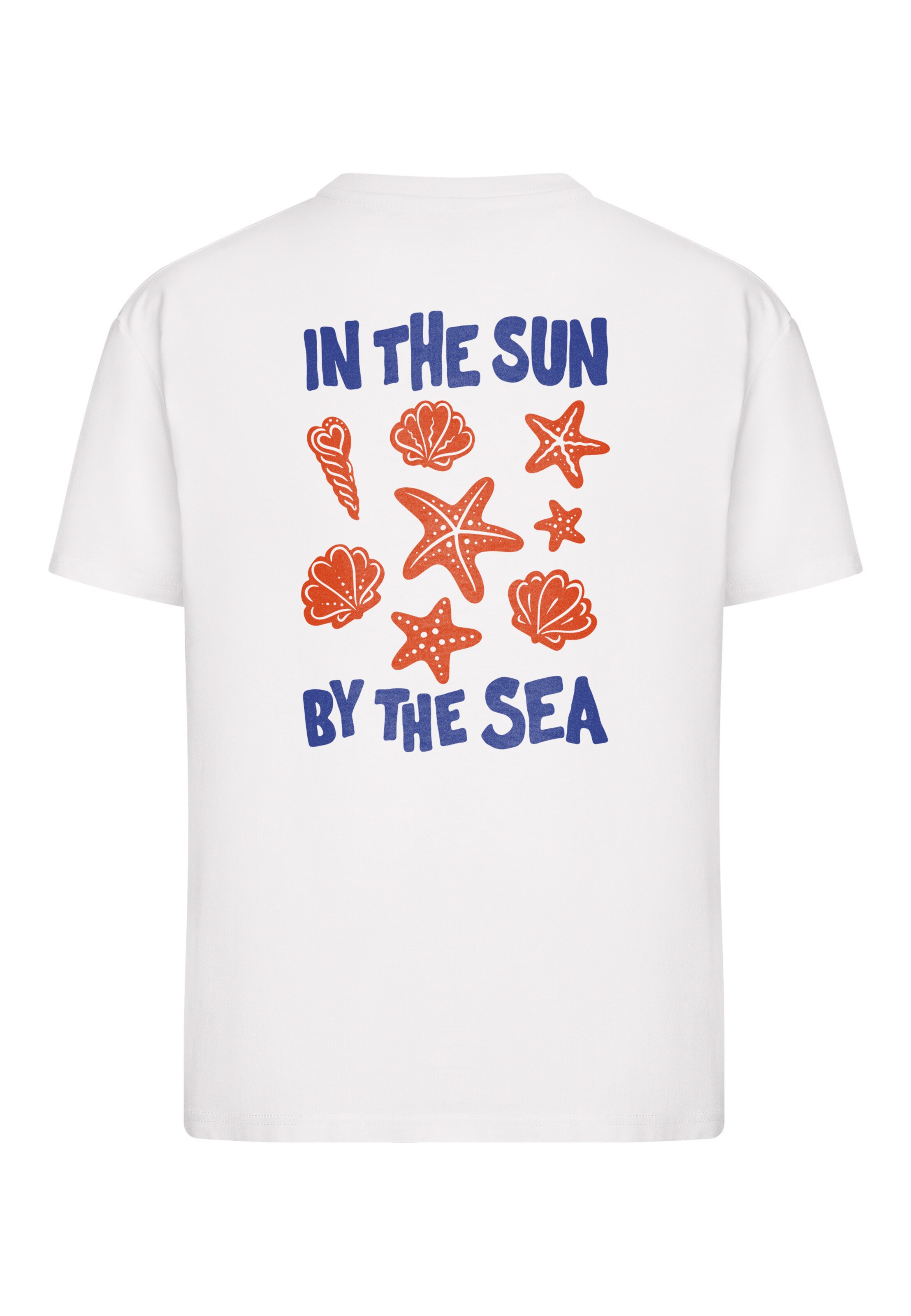 T-shirt 'Sunny Sea' Miss Tee en blanc