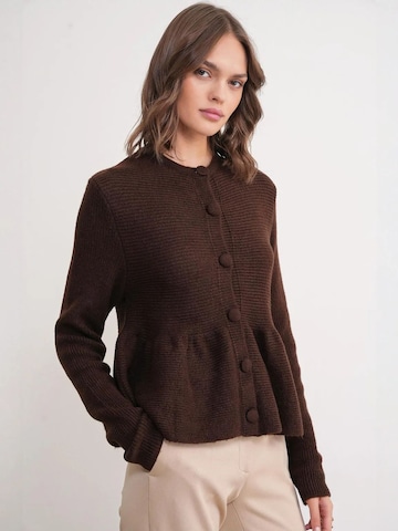 MixRay - Casaco de malha em castanho