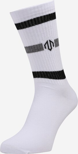MOROTAI Sportsocken 'Varsity Striped' in grau / schwarz / weiß, Produktansicht