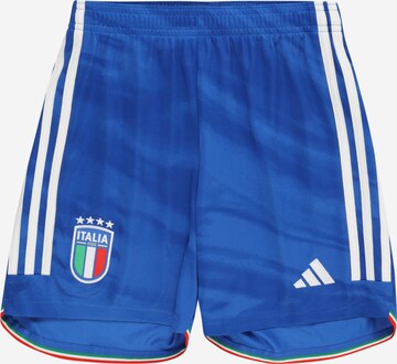 ADIDAS PERFORMANCE Regular Workout Pants 'Italy 23 Home' in Blue: front