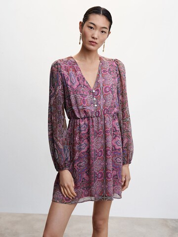 MANGO Shirt Dress 'Diana' in Purple: front