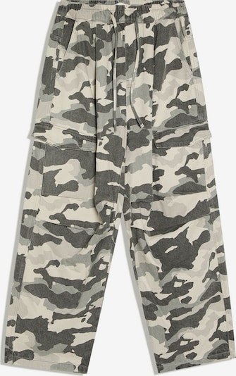 Bershka Cargofarkut koossa 29-30 värissä beige / kitti / harmaa / tummanharmaa, Tuotenäkymä