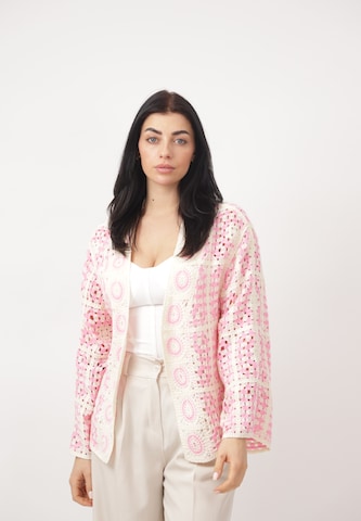 CHERRY KOKO Gebreid vest in Roze: voorkant