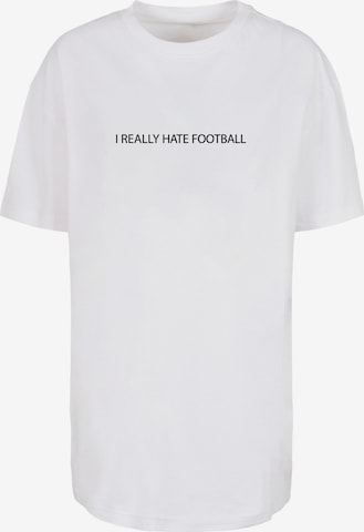 Merchcode Shirt 'Hate Football' in Wit: voorkant