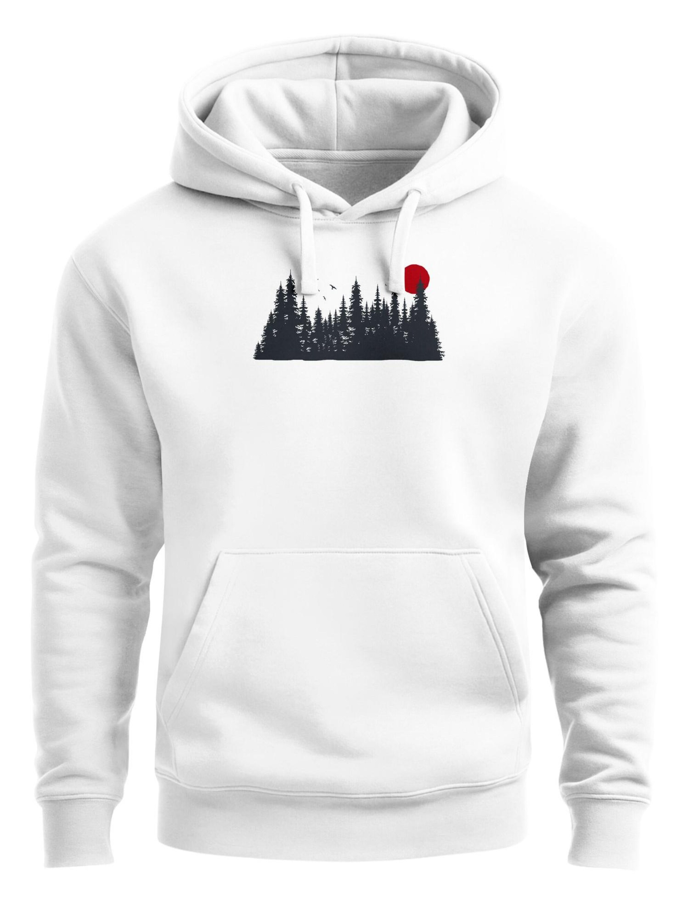 Neverless Sweatshirt 'Waldkette' in White: front