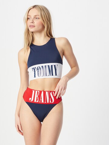 Tommy Jeans Bustier Bikinitop in Blauw