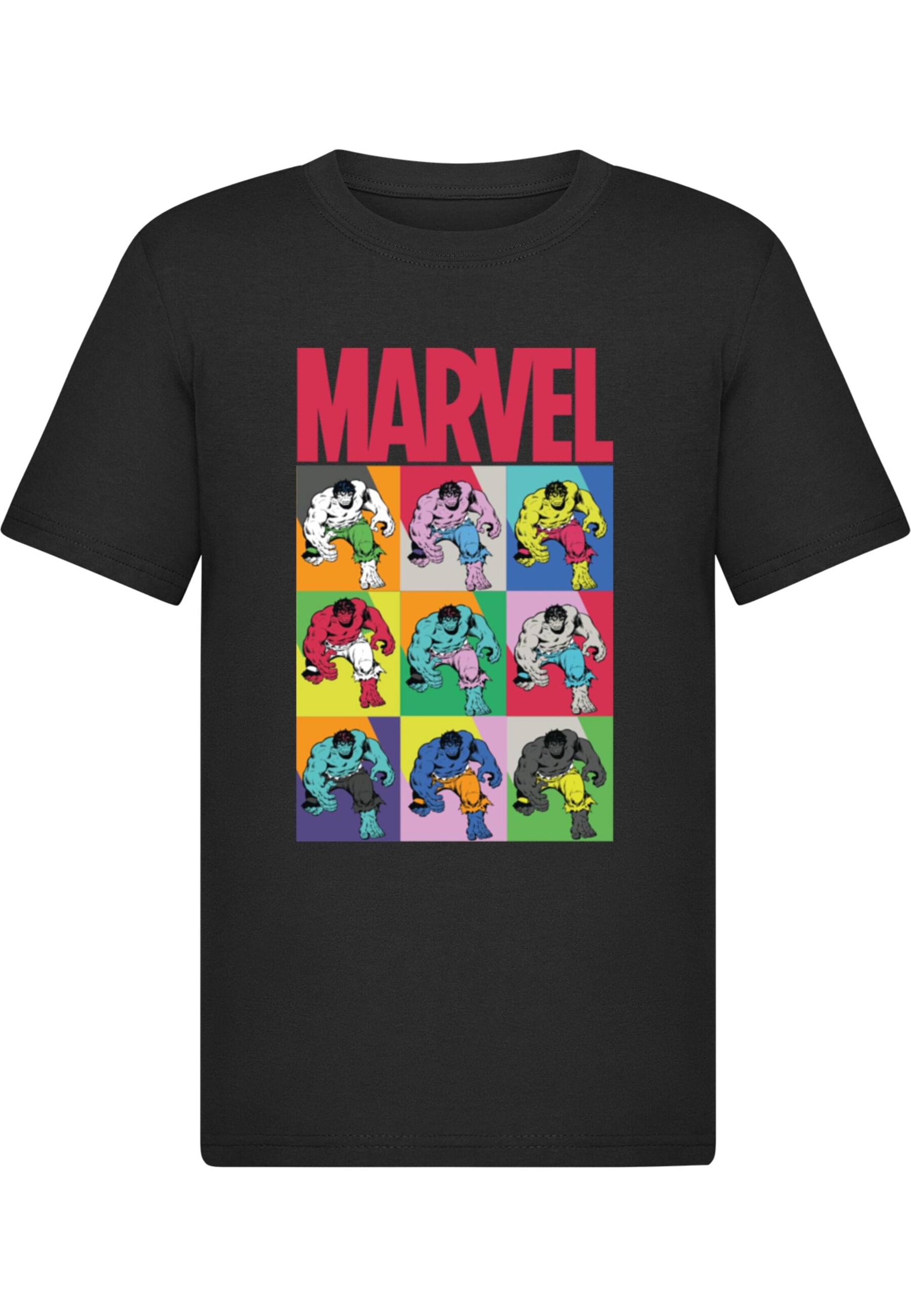T-Shirt 'Marvel - Hulk Pop Art' ABSOLUTE CULT en noir : devant