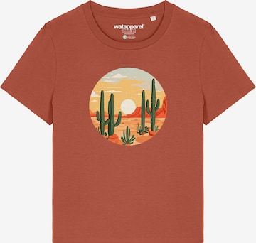 T-shirt 'Sonnenuntergang In Der Wüste' Watapparel en rouge : devant