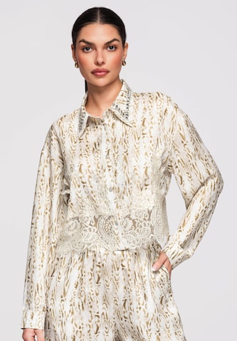 Ombre Blouse in Beige: front