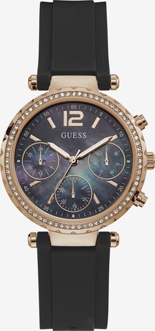 GUESS Analoog horloge 'SOLSTICE' in Zwart: voorkant