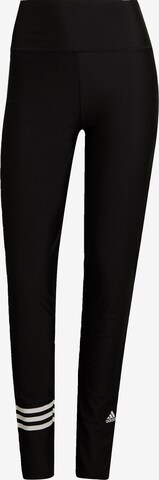 ADIDAS SPORTSWEAR - Skinny Pantalón deportivo '3-Stripes ' en negro: frente