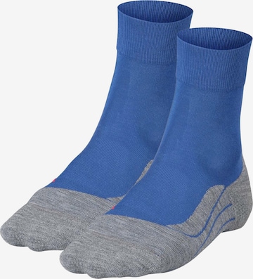 FALKE Athletic Socks in Blue: front