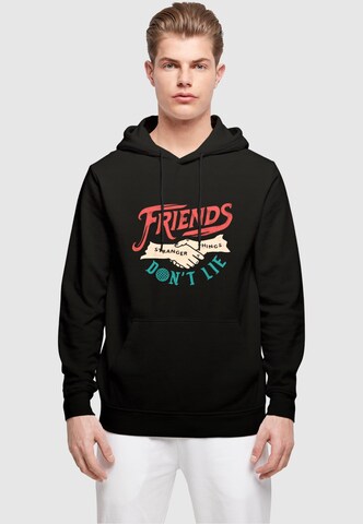 ABSOLUTE CULT Sweatshirt  'Stranger Things' in Schwarz: Vorderseite