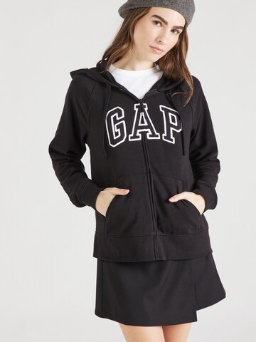 GAP Sweatjacke 'HERITAGE' in Schwarz