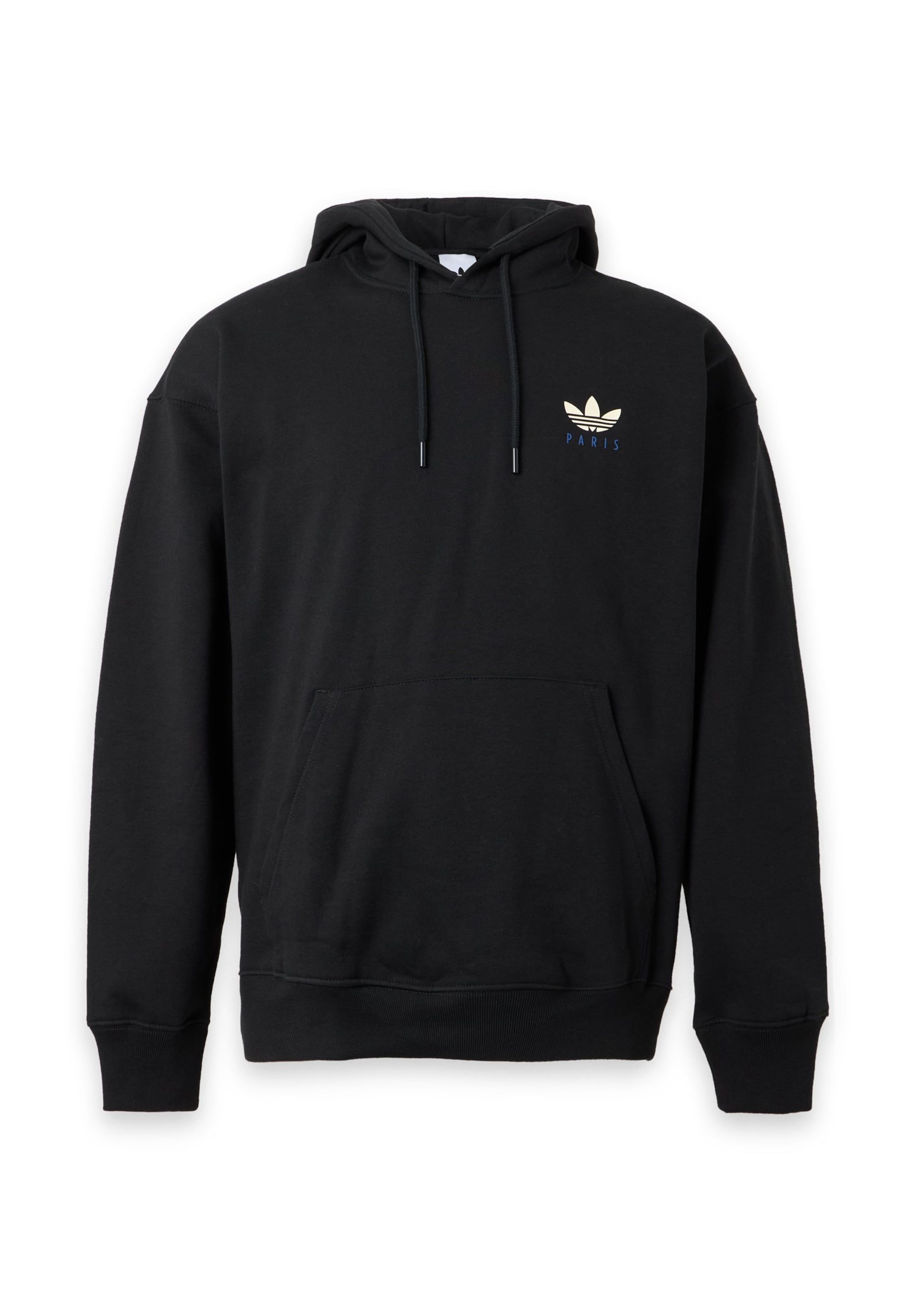 ADIDAS ORIGINALS Sweatshirt 'PARIS MAP' in Zwart: voorkant