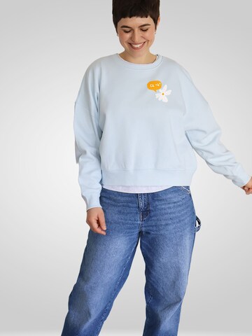 Kultgut Sweater 'Ça va ?' in Blue