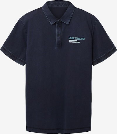 TOM TAILOR T-Shirt en bleu foncé / jade / blanc, Vue avec produit