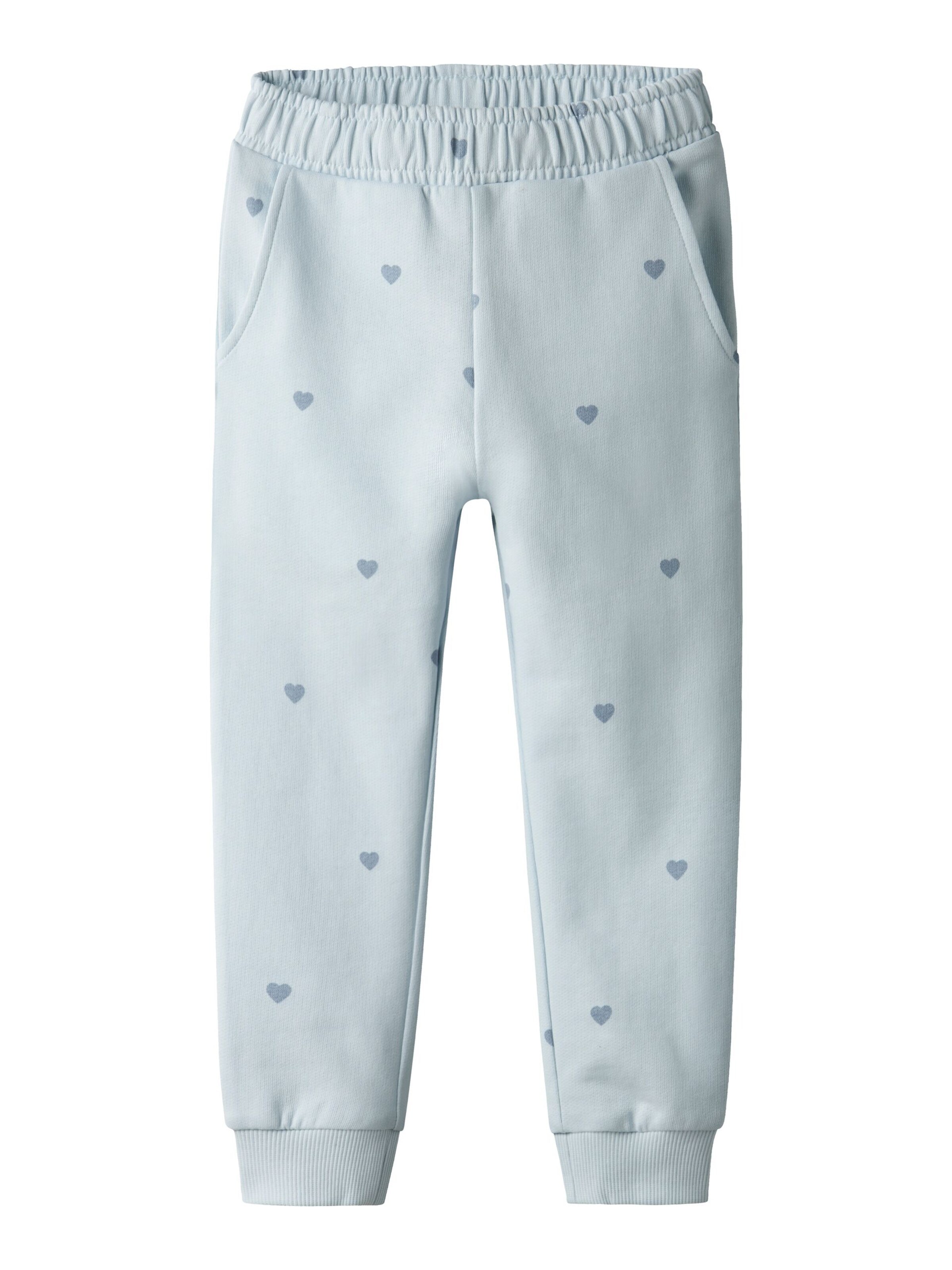 NAME IT Workout Pants 'Jogginghose NMFVALBA SWE PANT UNB' in Silver: front