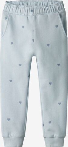 NAME IT Workout Pants 'Jogginghose NMFVALBA SWE PANT UNB' in Silver: front
