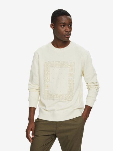 Sweat-shirt ESPRIT en beige : devant