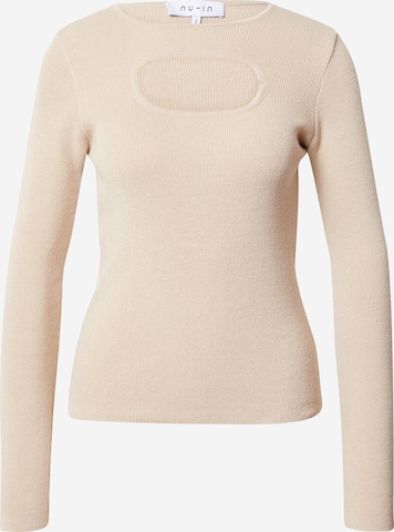 NU-IN - Pullover em bege: frente