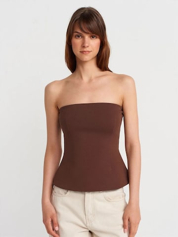 Dilvin Bandeau in Braun: Vorderseite