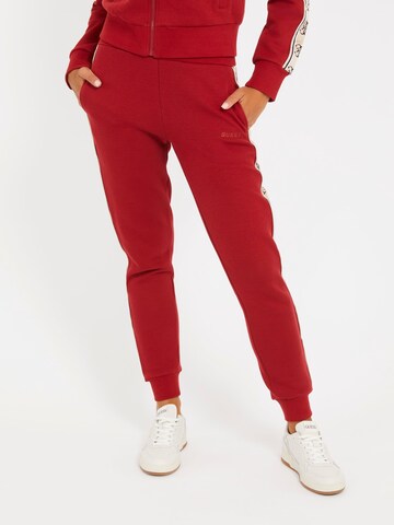 GUESS Tapered Workout Pants 'Britney' in Red: front