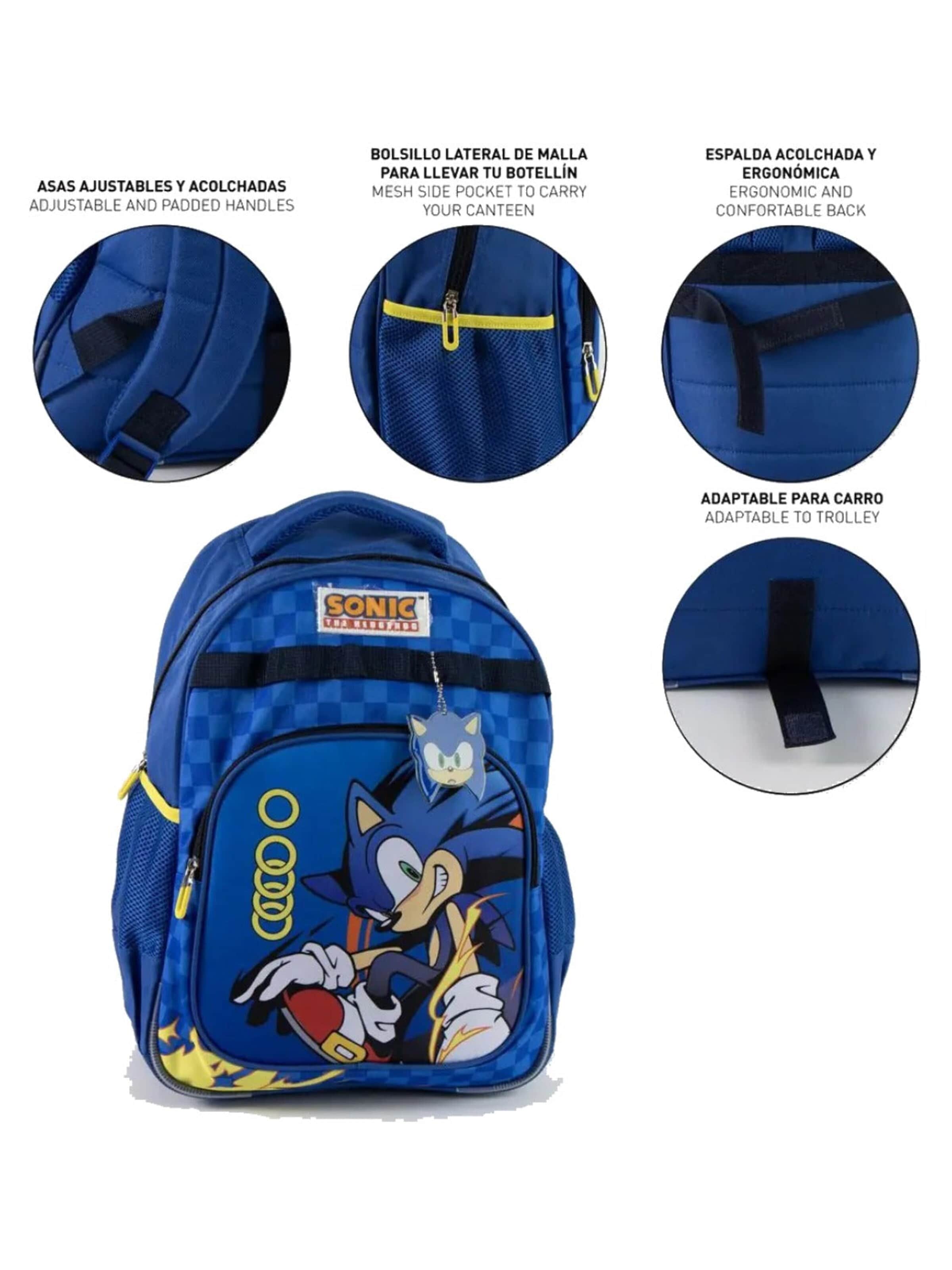 Sac à dos 'Sonic the Hedgehog Schoolrugzak Jongens Blauw 32 x 42 x 15 cm' Sonic the Hedgehog en bleu