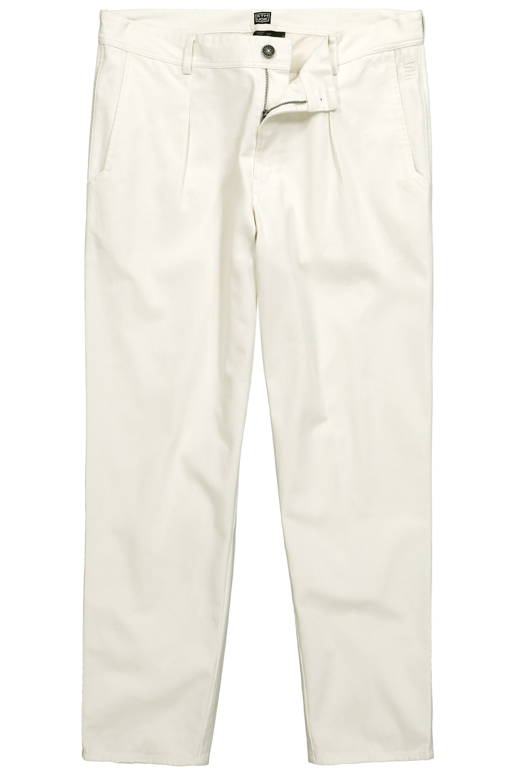 Loosefit Pantalon chino STHUGE en blanc : devant