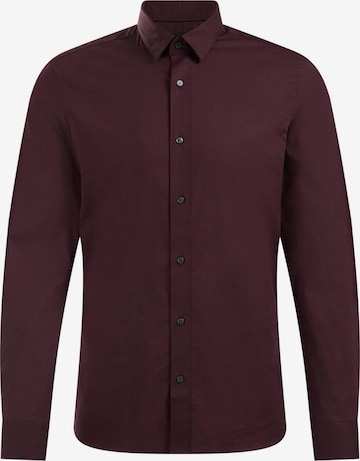 WE Fashion Button Up Shirt in Red: front