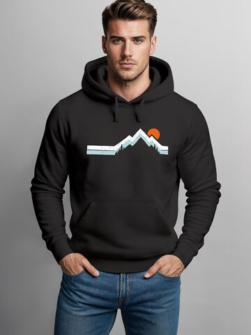Neverless Sweatshirt 'Mountain Sun' in Black