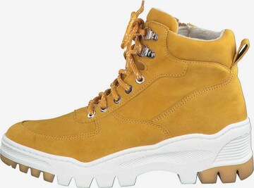 TAMARIS Lace-Up Ankle Boots in Yellow