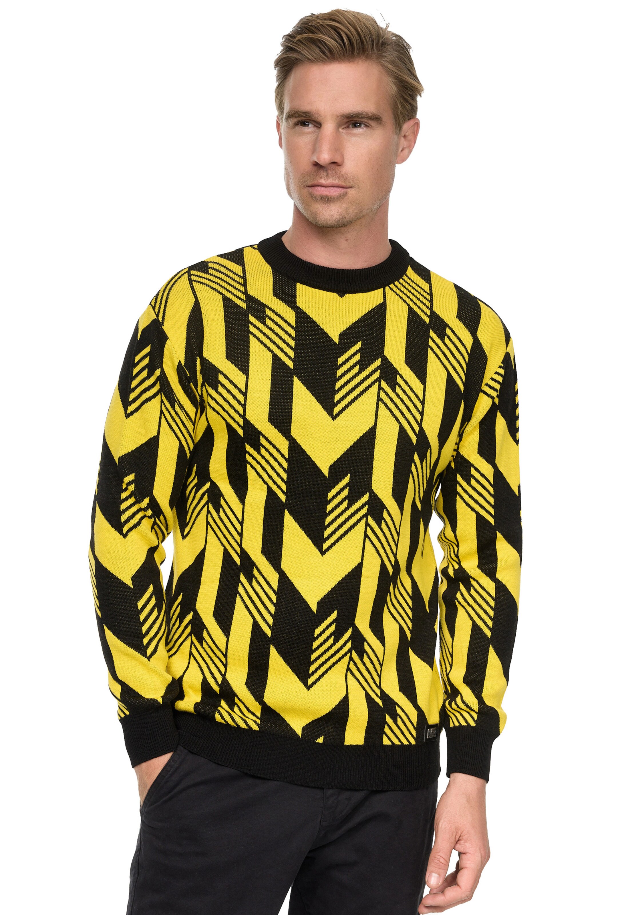 Rusty Neal Pullover in Gelb: Vorderseite