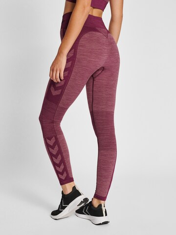 Hummel Skinny Sportbroek in Lila