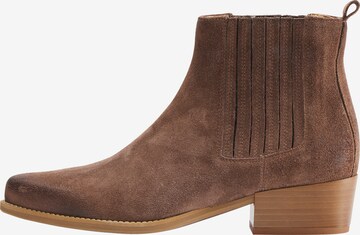 DreiMaster Vintage Chelsea boots in Bruin: voorkant