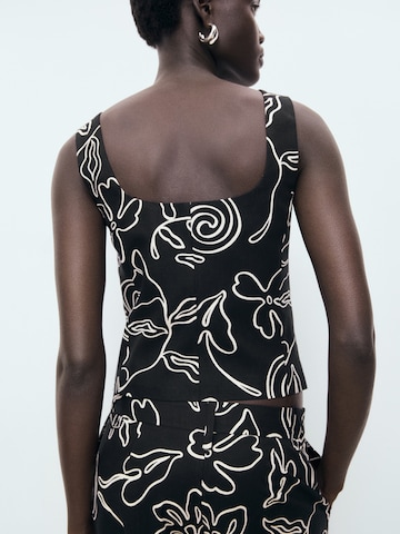 MANGO Weste 'LIZA' in Schwarz