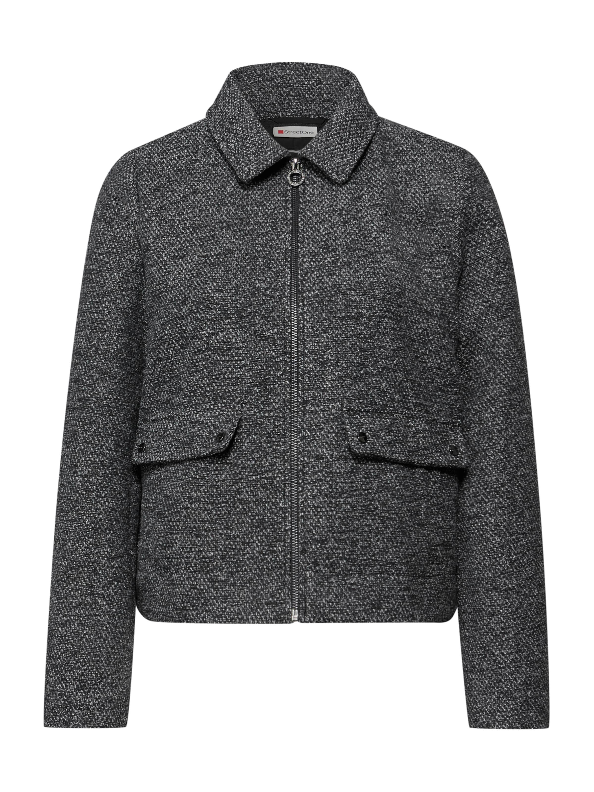 Veste mi-saison 'Salt And Pepper' STREET ONE en noir : devant