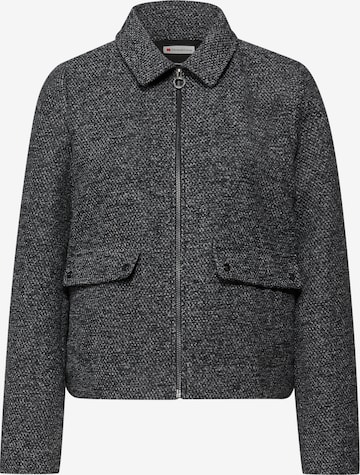 juoda STREET ONE Demisezoninė striukė 'Salt And Pepper': priekis