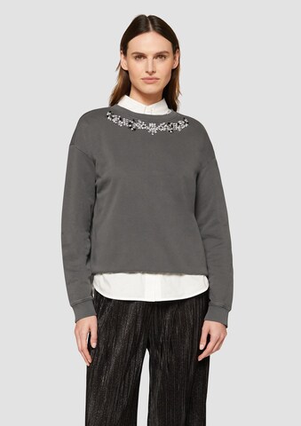 Sweat-shirt s.Oliver en gris : devant
